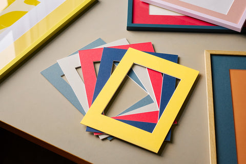 Farverige passepartouter