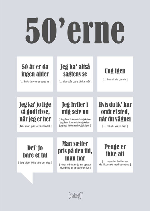 50'erne plakat