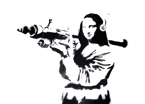 Mona Lisa Bazooka - Banksy plakat