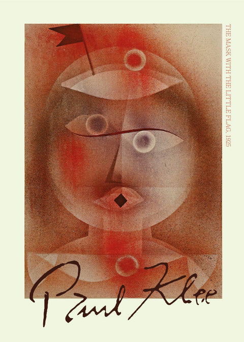 The mask with the little flag - Paul Klee Kunstplakat