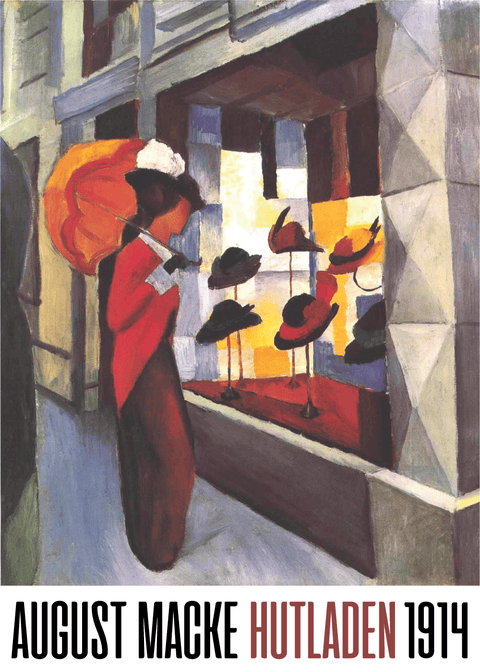 Hutladen - August Macke Kunstplakat