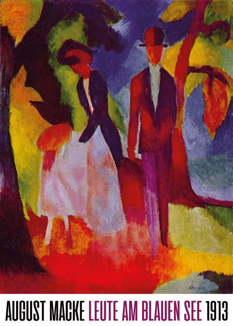 Leute Am Blauen See - August Macke Kunstplakat