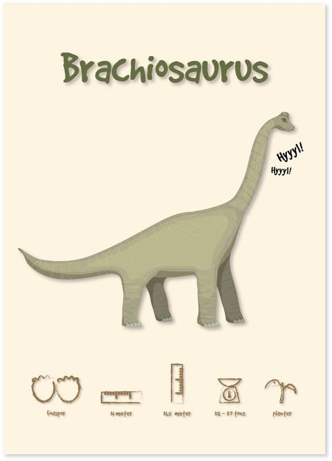 Brachiosaurus - Børneplakat