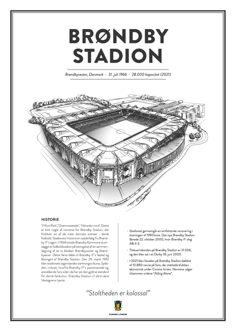 Brøndby Stadion - BIF arena - stadionplakat