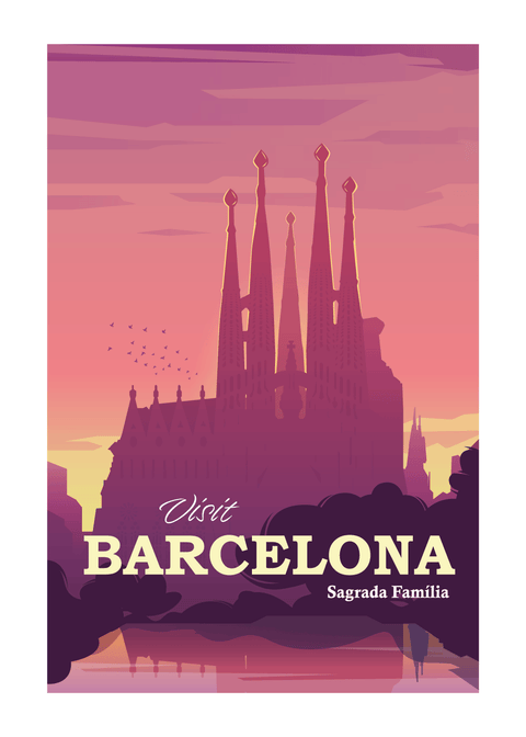 Visit Barcelona - rejse plakat