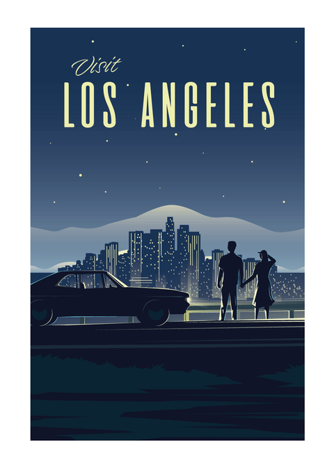 Visit Los Angeles - rejse plakat