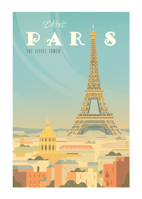 Visit Paris - rejse plakat