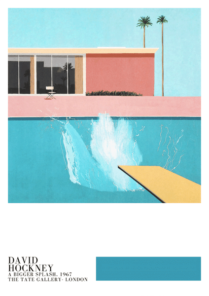 A bigger splash - David Hockney kunstplakat – Citatplakat
