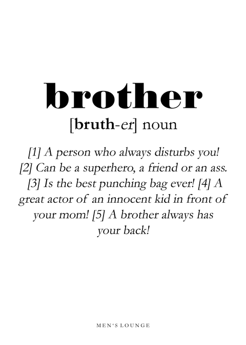 Brother definition - Men's Lounge plakat