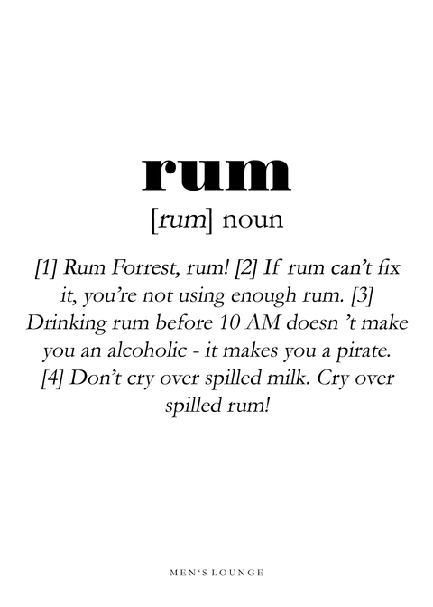 Rum definition - Men's Lounge plakat