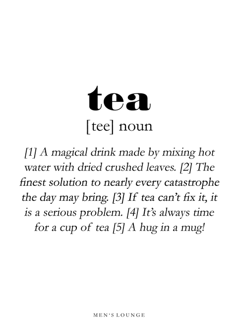 Tea definition - Men's Lounge plakat