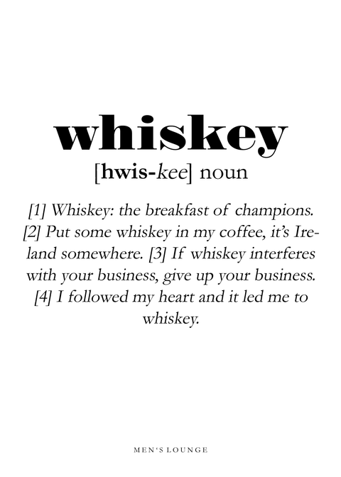 Whiskey definition - Men's Lounge plakat