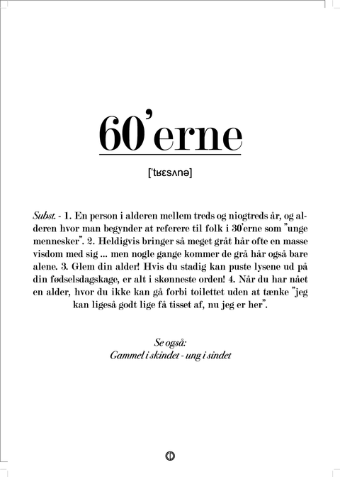 60'erne definition - plakat