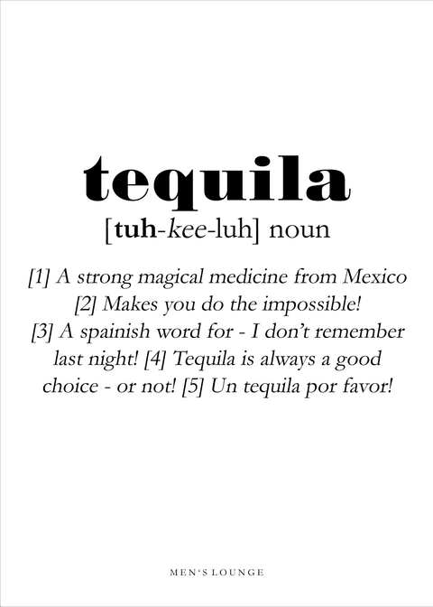 Tequila definition - Men's Lounge plakat