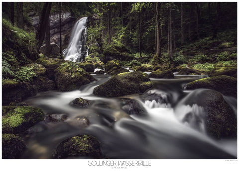 Gollinger Wasserfalle - Brian Lichtenstein plakat