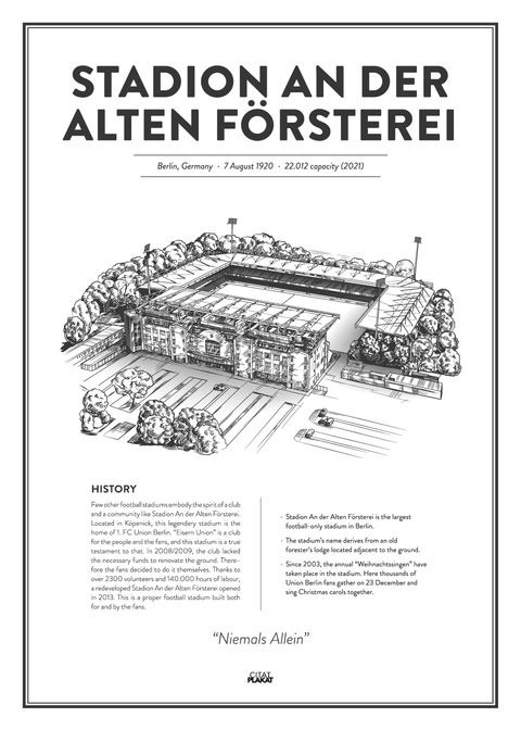 Stadion An der Alten Försterei - Union Berlin arena - stadionplakat