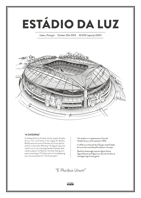 Estádio da Luz - SL Benfica arena - stadionplakat