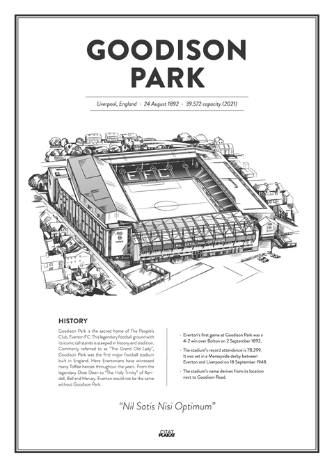 Goodison Park - Everton Arena - stadionplakat