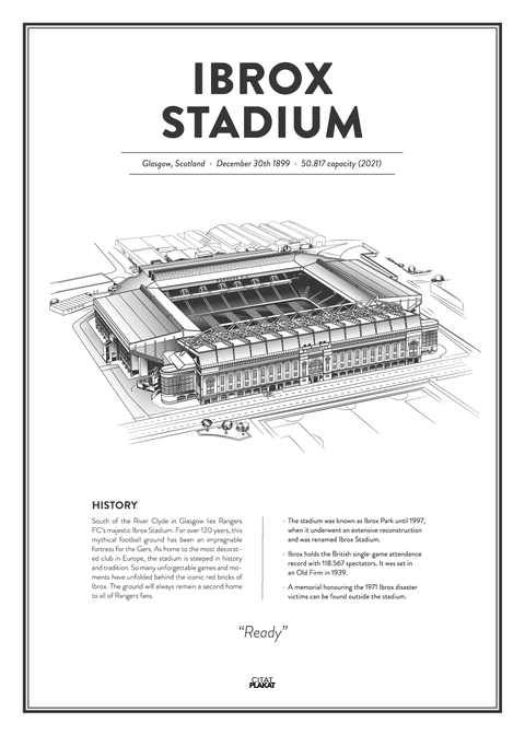 Ibrox – Rangers FC arena - stadionplakat