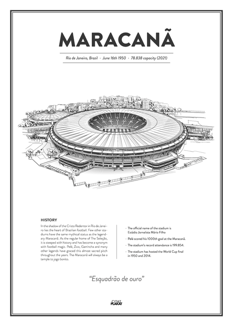 Maracanã - Brazil arena - stadionplakat