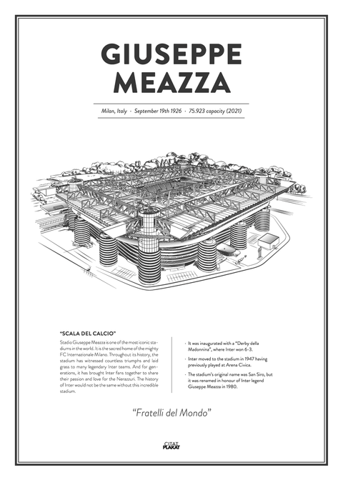 Giuseppe Meazza - Inter Milan arena - stadionplakat