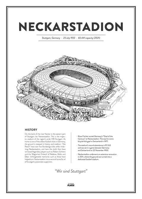 Neckarstadion - VfB Stuttgart arena - stadionplakat