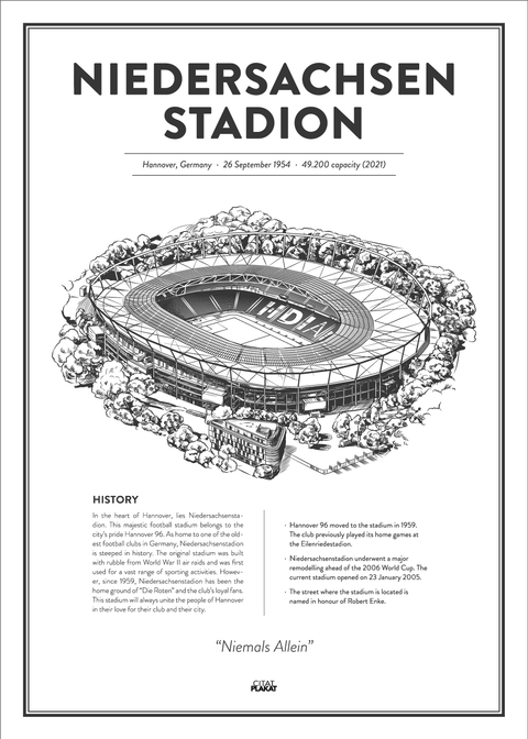 Niedersachsenstadion - Hannover 96 arena - stadionplakat