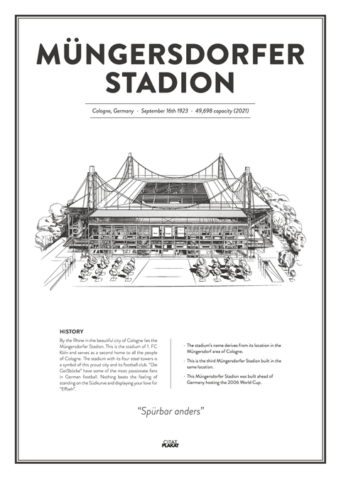 Müngersdorferstadion - FC Köln arena - stadionplakat