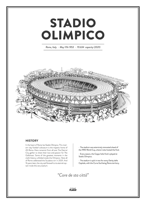 Olimpico - AS Roma arena - stadionplakat