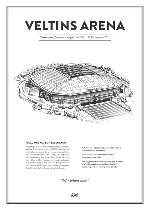 Veltins Arena - Schalke 04 arena- stadionplakat