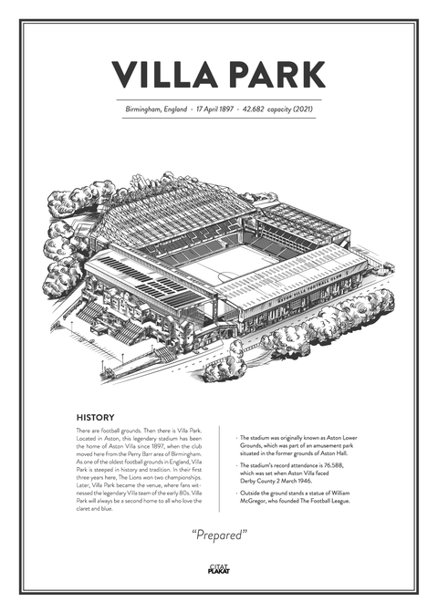 Villa Park - Aston Villa arena - stadionplakat