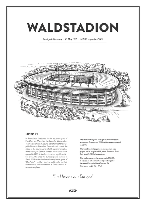 Waldstadion - Eintracht Frankfurt arena - stadionplakat