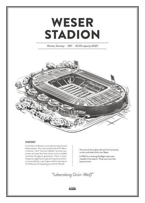 Weser Stadion - Werder Bremen arena - stadionplakat