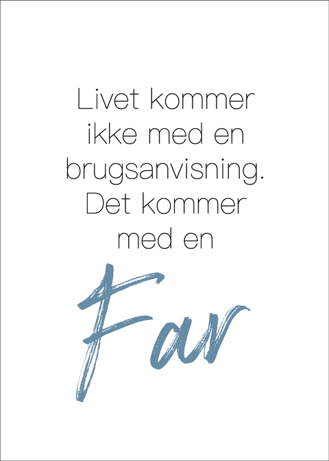 Livet kommer ikke med en brugsanvisning - Gave til far