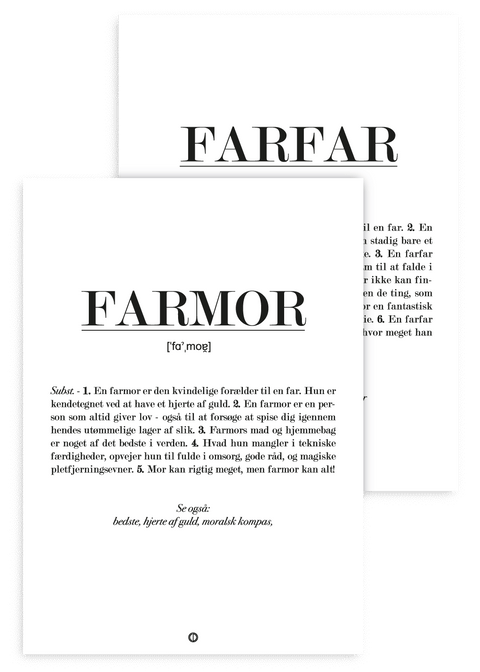 Farmor og farfar - Defintion (Pakketilbud)