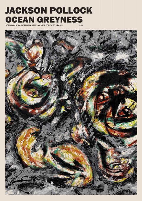 Ocean Greyness - Jackson Pollock kunstplakat