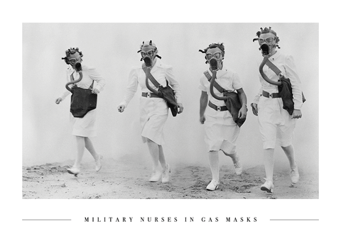 Nurses in gas masks - Plakat