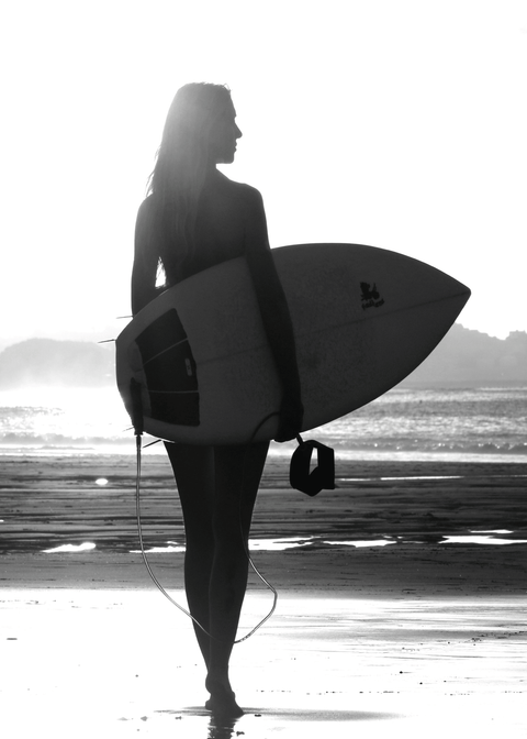 Female surfer plakat