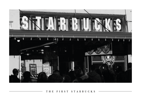 The first Starbucks - Plakat