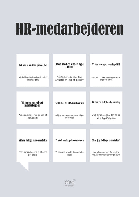 HR-medarbejderen Dialægt Plakat