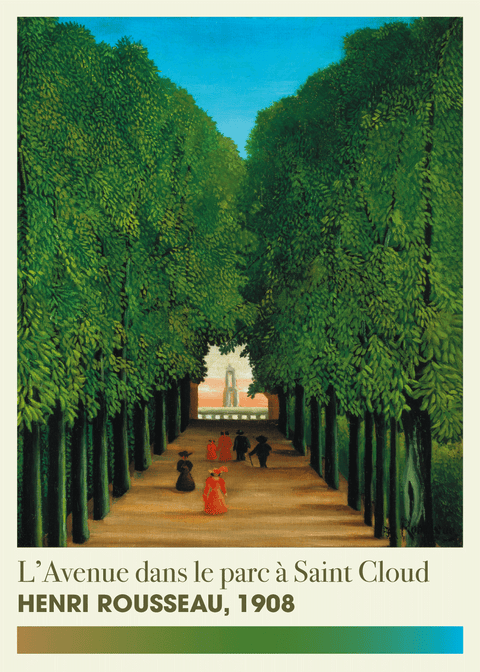 L'avenue dans le parc - Henri Rousseau kunstplakat