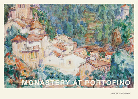 Monastery at portofino - John Peter Russell kunstplakat