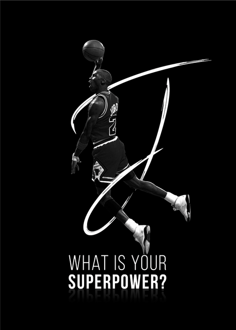 Michael Jordan Superpower - plakat