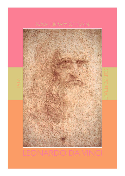 Self portrait - Leonardo da Vinci kunstplakat