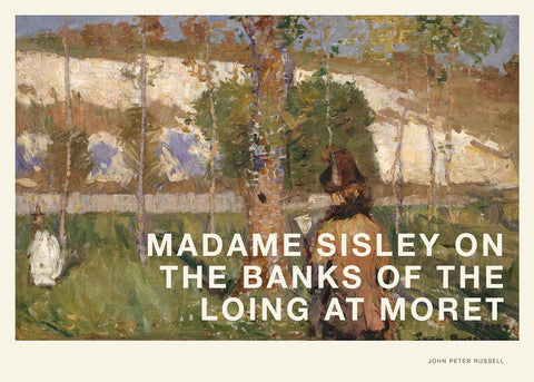 Madame Sisley on the banks of the Loing at Moret - John Peter Russell kunstplakat