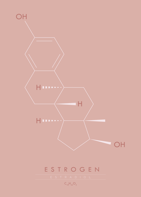 Estrogen - Molekyle plakat