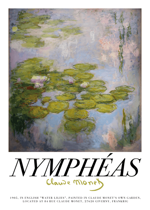 Nymphéas - Claude Monét Kunstplakat