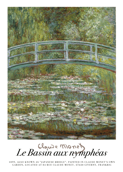 Japanese Bridge - Claude Monet kunstplakat