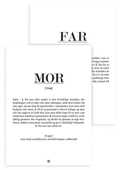 Mor og Far - Defintion (Pakketilbud)