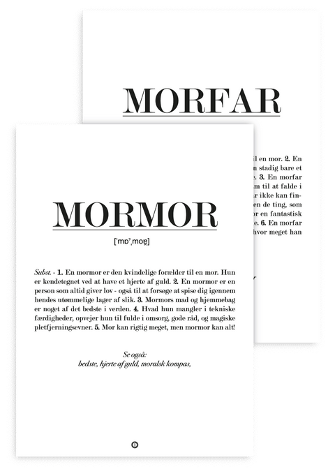 Mormor og morfar - Defintion (Pakketilbud)